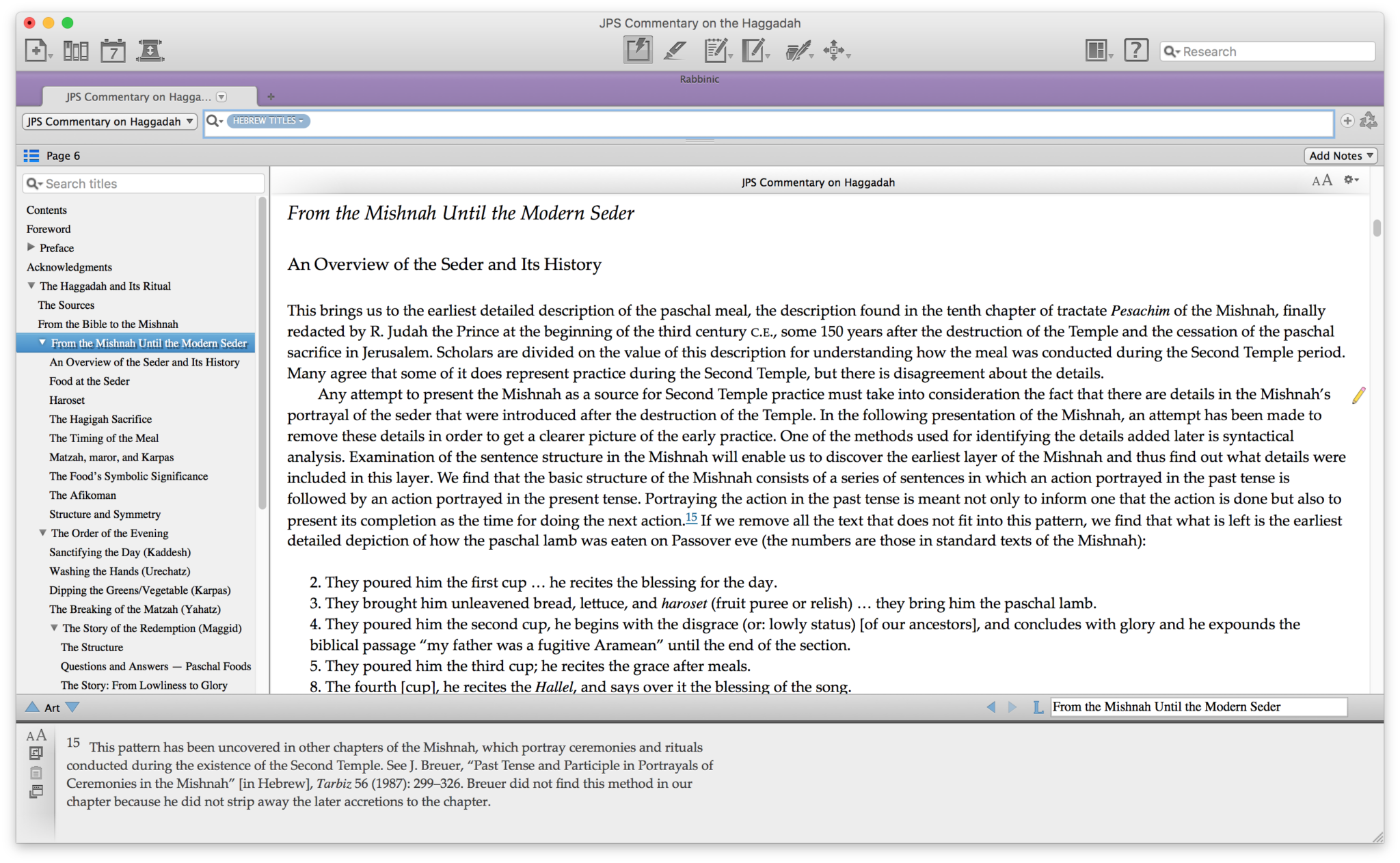 JPS Commentary on the Haggadah - Accordance