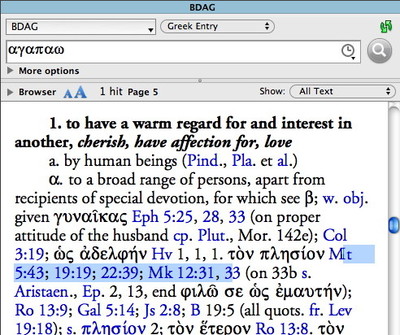 Selecting several Scripture links will open only those passages.