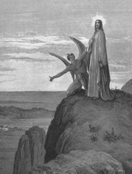 Gustave Dore's Depiction of the Temptation of Jesus (from Bible Art)