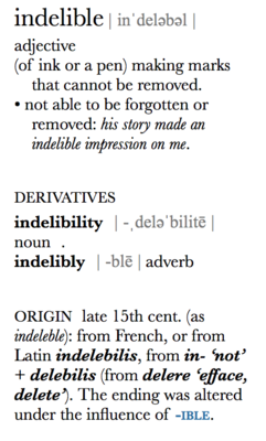 Indelible definition