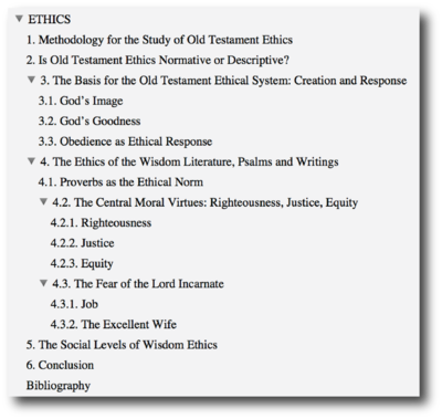 Dictionary of Wisdom, ethics article