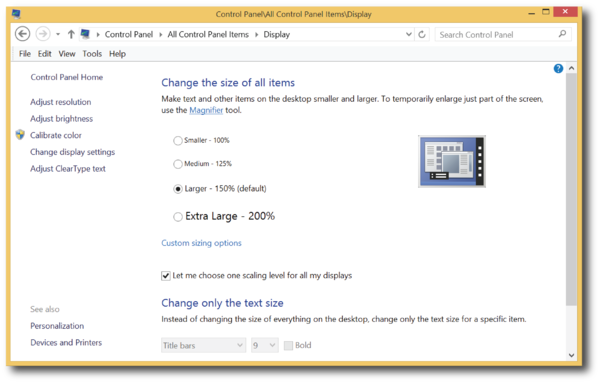 Windows Display Settings