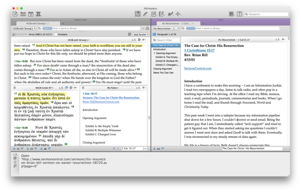 SermonCentral and Accordance User Tool