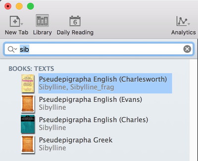 Accordance 12: Search Library for Texts with Certain Books