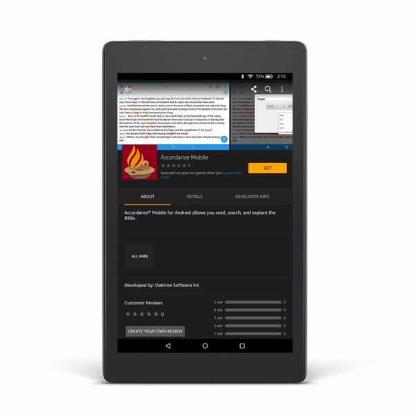 Accordance Mobile on the Amazon App Store for Android