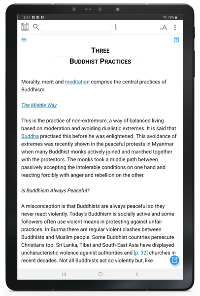 Christian's Pocket Guide - Buddhism - Android tablet
