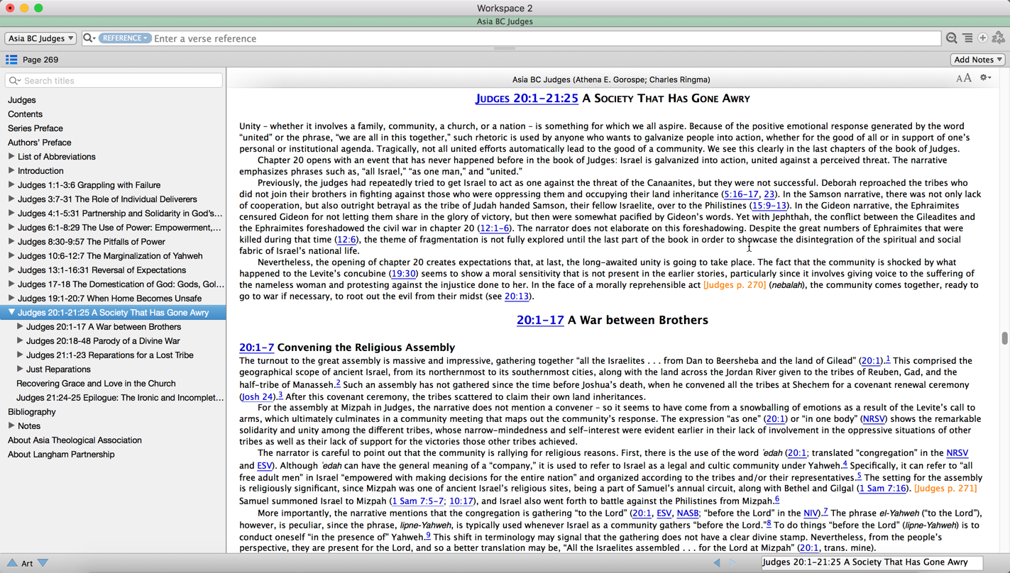 Judges 20 commentary