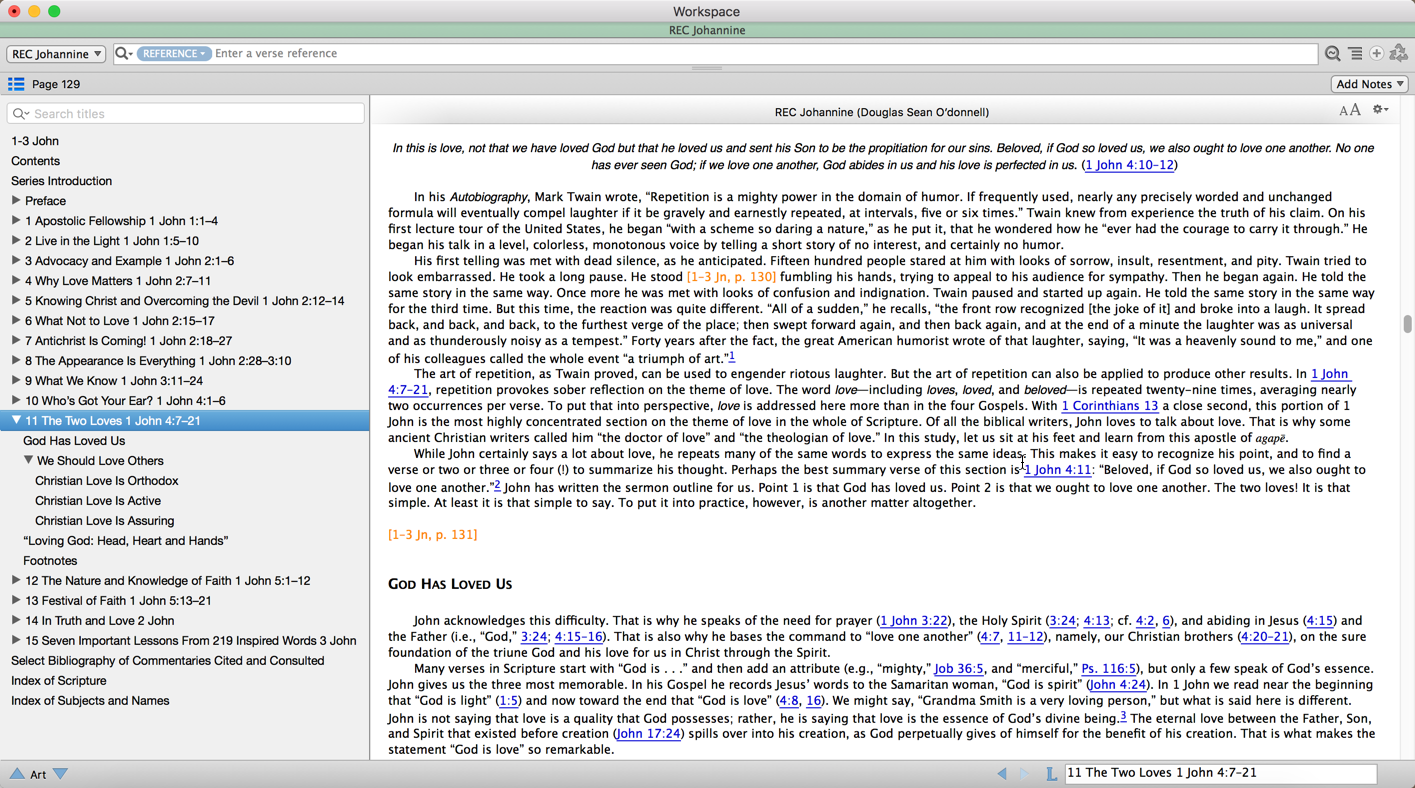 Reformed Expository Commentary 1 3 John O Donnell Accordance