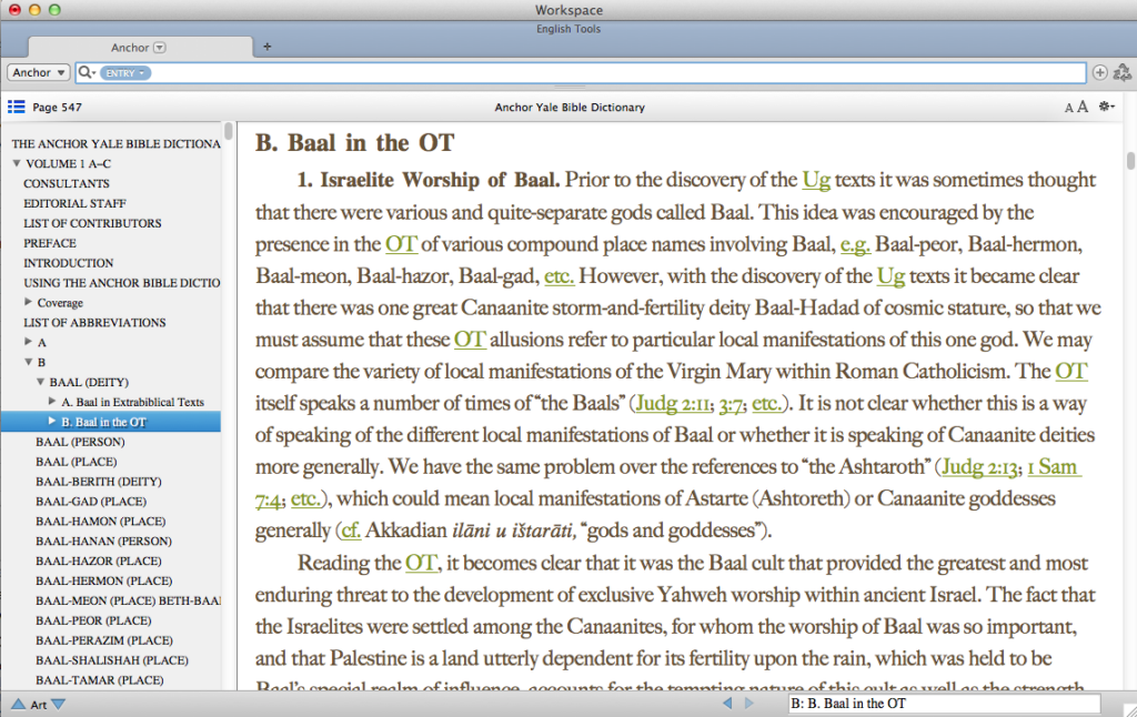 Anchor Yale Bible Dictionary, The (6 volumes) Accordance