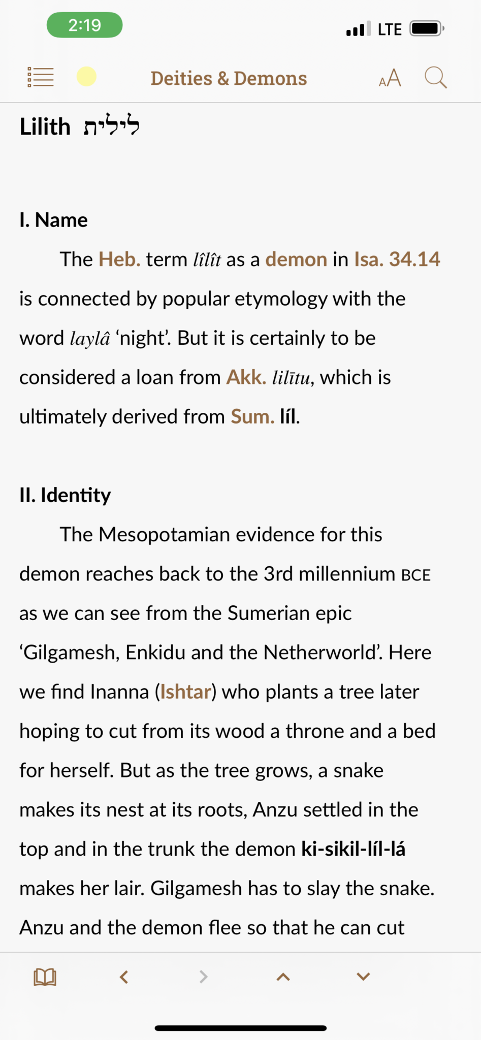 Dictionary of Deities and Demons in the Bible Accordance