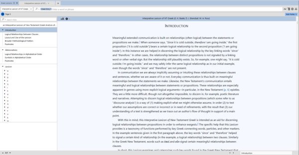 An Interpretive Lexicon of New Testament Greek (Beale, Brendsel, Ross)