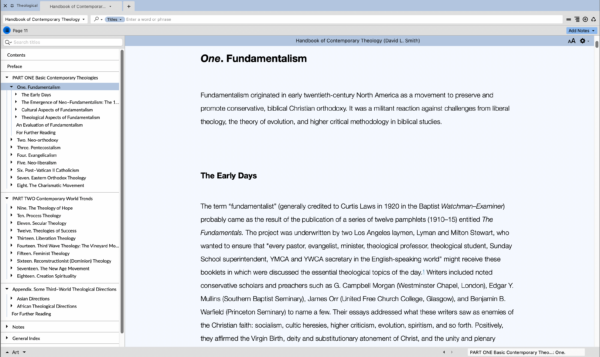 Handbook of Contemporary Theology (Smith)