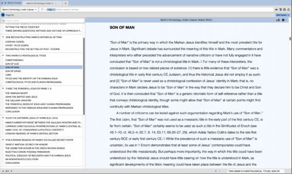 Reading Mark’s Christology Under Caesar (Winn)