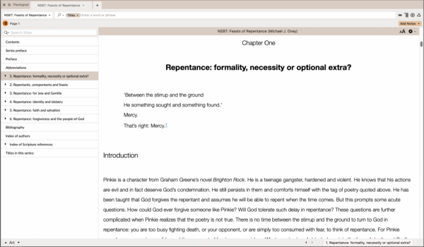 The Feasts of Repentance (Ovey)