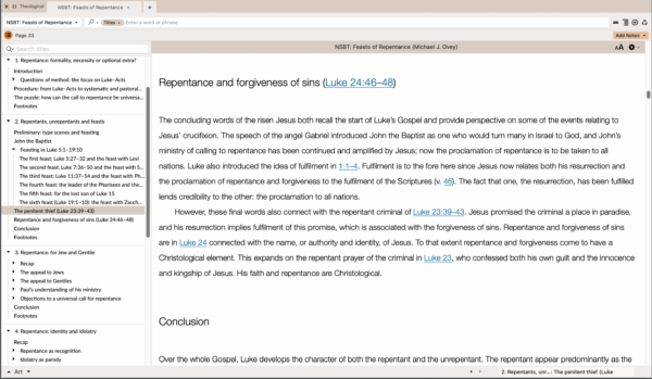 The Feasts of Repentance (Ovey)
