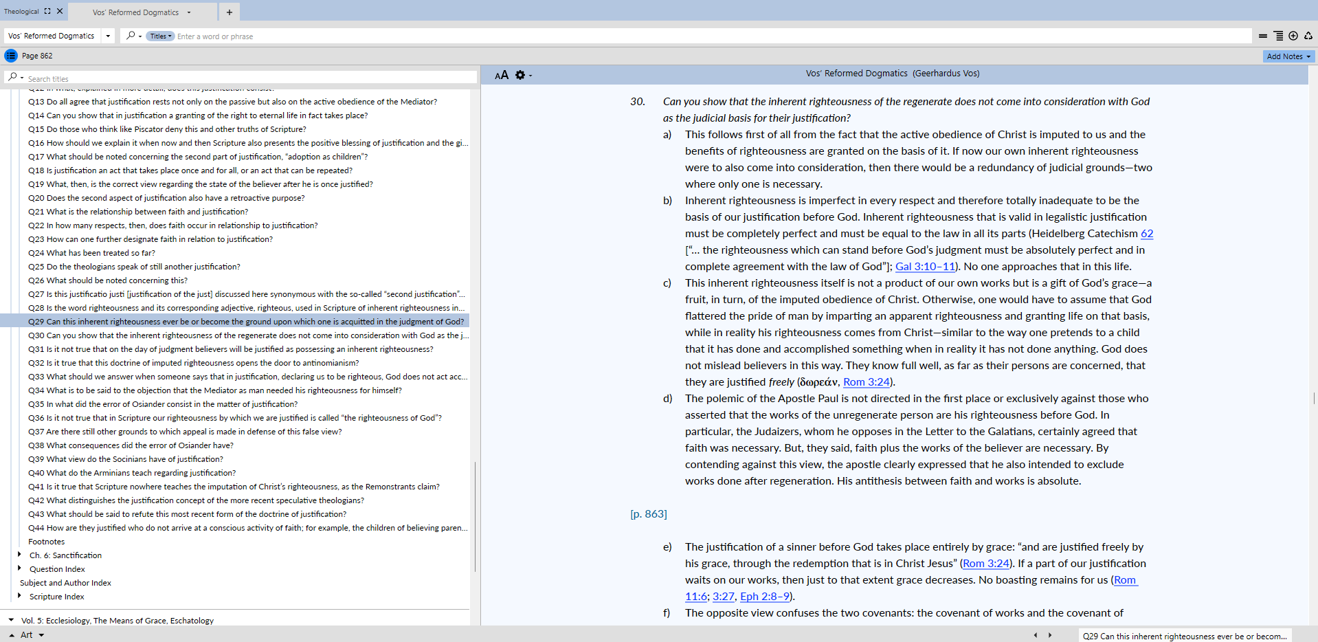 Reformed Dogmatics (Geerhardus Vos, Single-volume edition)